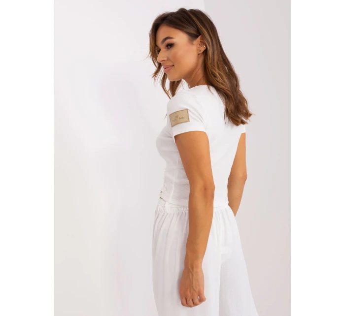 Bluzka TW BZ model 18728130 ecru - FPrice Bluzka TW BZ model 18728130 ecru - FPrice