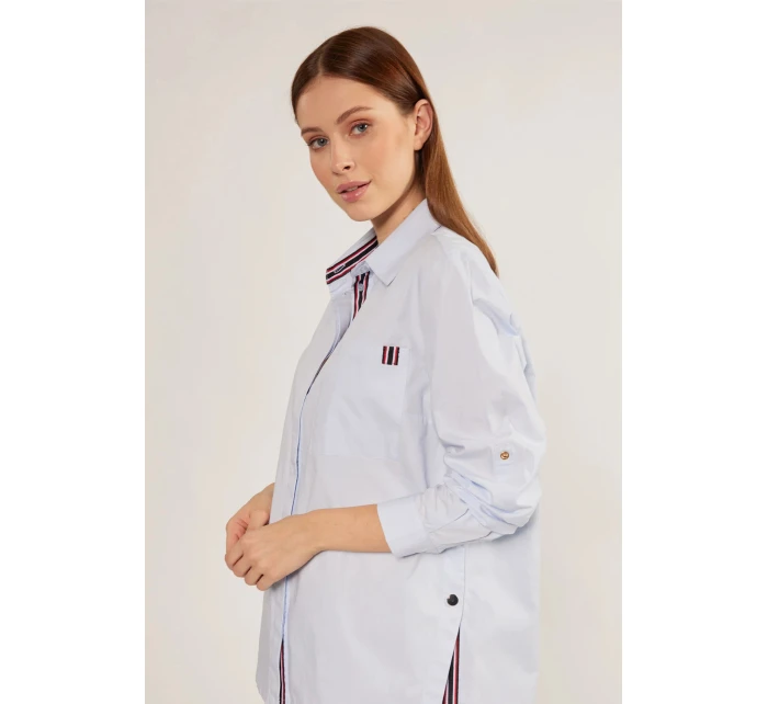 Dámská košile Marina model 18694729 Světle modrá - Monnari Dámská košile Marina model 18694729 Světle modrá - Monnari