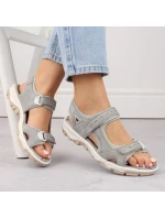 Pohodlné sandále Rieker W RKR674 sivé