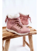 Detské zateplené topánky so zipsom Big Star KK374177 Pink