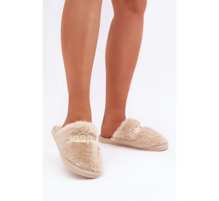 Dámské Pantofle S Medvídkem A  Béžové model 21681739 - Boto