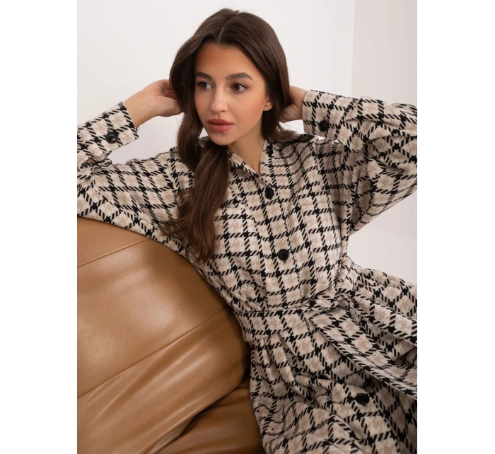 LK SK 509521 šaty.48 čierna a béžová