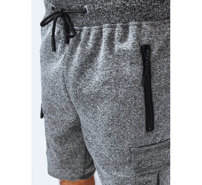 Pánske tmavosivé teplákové šortky FashionStreet SX2230 Pánske tmavosivé teplákové šortky FashionStreet SX2230