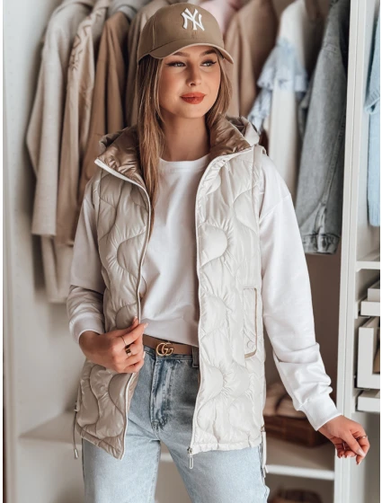 Dámská přechodná prošívaná vesta světle šedá Dstreet model 21987061 - FashionStreet Dámská přechodná prošívaná vesta světle šedá Dstreet model 21987061 - FashionStreet