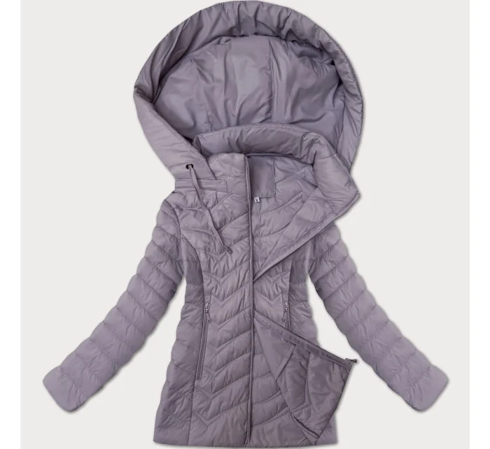 Dámska prešívaná bunda s kapucňou J Style light heather (16M9238-35)