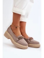 Zazoo 3429/W Damskie Zamszowe Mokasyny Z Ozdobą Cappuccino Zazoo 3429/W Damskie Zamszowe Mokasyny Z Ozdobą Cappuccino