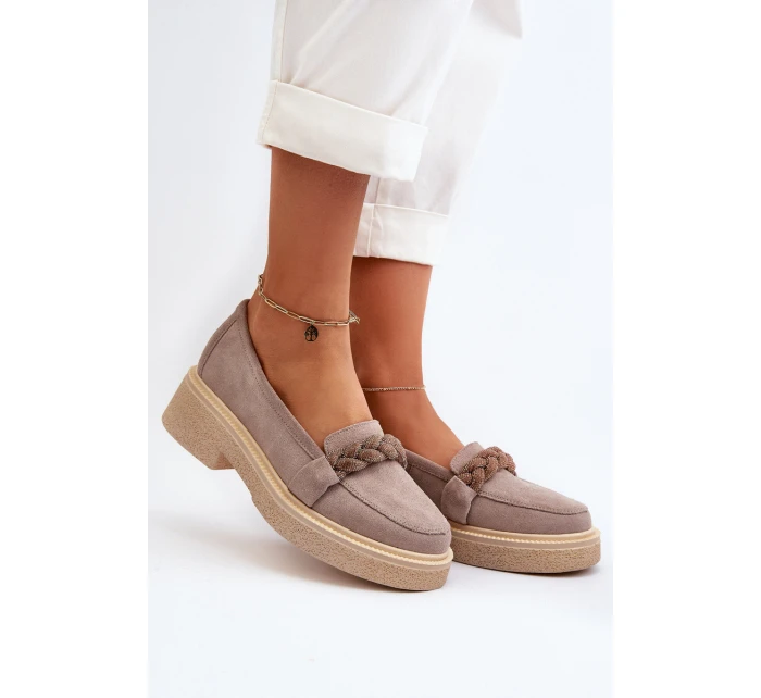 Zazoo 3429/W Damskie Zamszowe Mokasyny Z Ozdobą Cappuccino Zazoo 3429/W Damskie Zamszowe Mokasyny Z Ozdobą Cappuccino