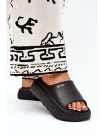 Piankowe Klapki Damskie Na Platformie Big Star RR274A567 Czarne Piankowe Klapki Damskie Na Platformie Big Star RR274A567 Czarne