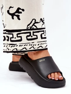 Piankowe Klapki Damskie Na Platformie Big Star RR274A567 Czarne