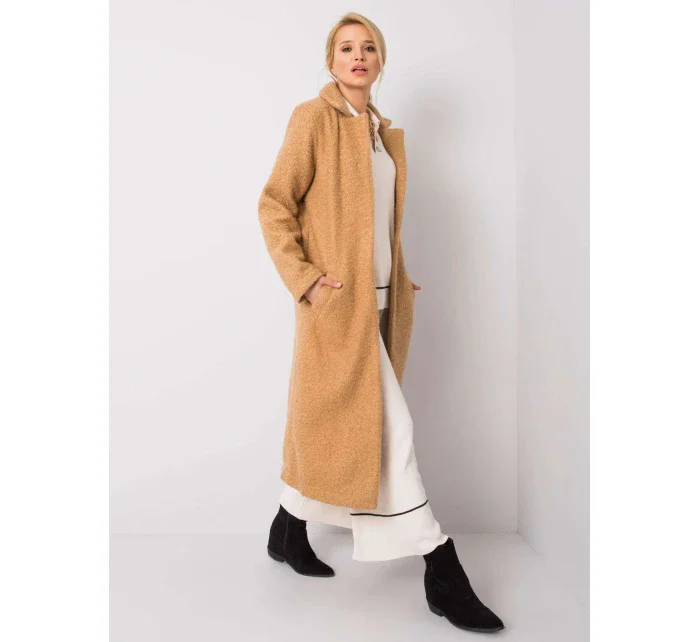 Dámský kabát 217 EN model 14839633 velbloudí - FPrice