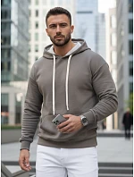 Pánska klokanka s kapucňou tmavosivá FashionStreet BX5955