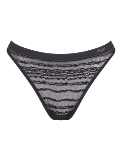 Dámske tangá FREE Evolve String Lace - BLACK - black 0004 - SLOGGI
