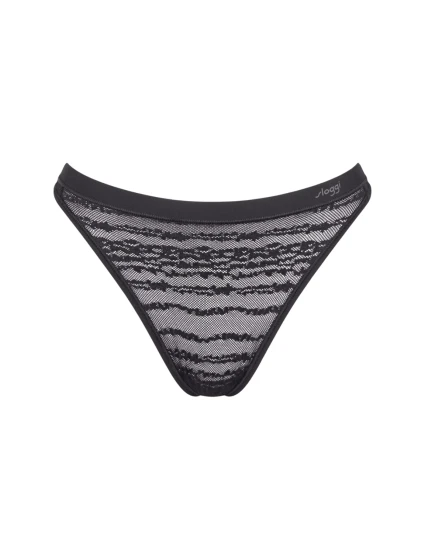 Dámske tangá FREE Evolve String Lace - BLACK - black 0004 - SLOGGI