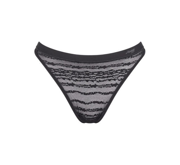 Dámske tangá FREE Evolve String Lace - BLACK - black 0004 - SLOGGI