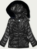 Dámska prešívaná zimná bunda čierna (V776G)