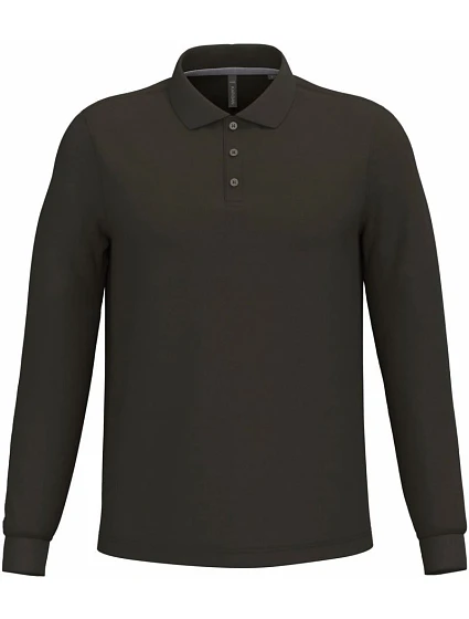 Kariban K 243 Pánske piqué polo s dlhým rukávom 20.K243 tmavá khaki Kariban K 243 Pánske piqué polo s dlhým rukávom 20.K243 tmavá khaki