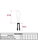 Kariban K 851 4 ks prívesok na zips 20.K851 čierny/červený Kariban K 851 4 ks prívesok na zips 20.K851 čierny/červený