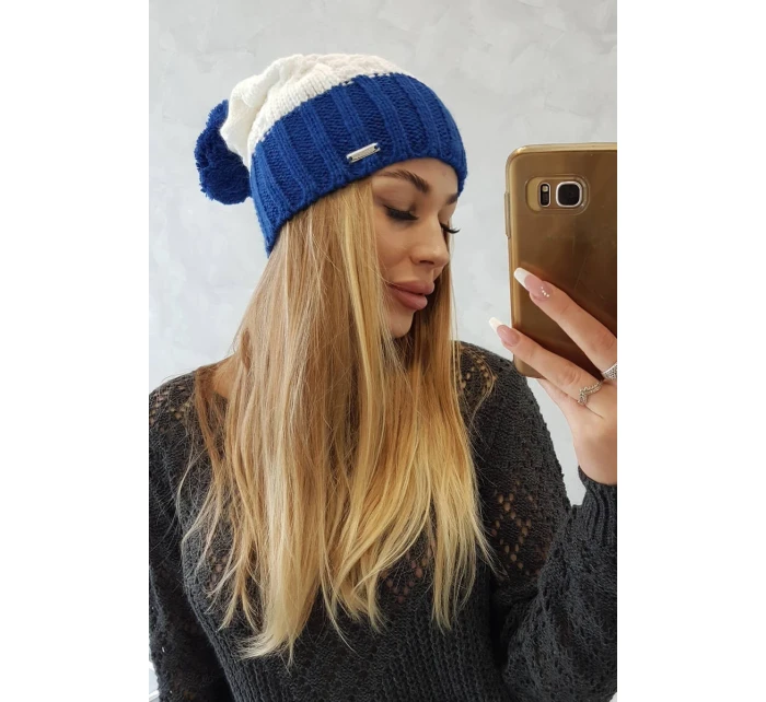 Paris fleecová čiapka K212 ecru+chabra