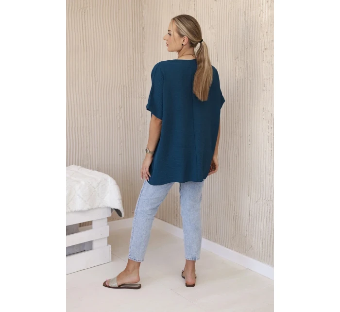 Oversized halenka s přívěskem námořní Oversized halenka s přívěskem námořní