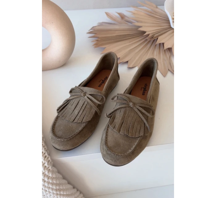 Dámské mokasíny s třásněmi zelené Janelisse Dámské mokasíny s třásněmi zelené Janelisse