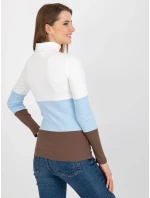 Dámska blúzka RV BZ 8465 1.37P biela a modrá - FPrice Dámska blúzka RV BZ 8465 1.37P biela a modrá - FPrice
