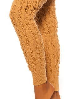 Sexy knit leg warmers with cable stitch pattern