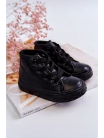 Dětské kožené vysoké tenisky Černá model 21578928 - Boto Dětské kožené vysoké tenisky Černá model 21578928 - Boto