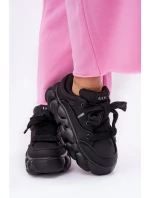 Dámské Kožené Tenisky Na Masivní Platformě model 21692679 Černé - Goe