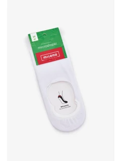 Dámske bambusové ponožky z mikropletiva - biele