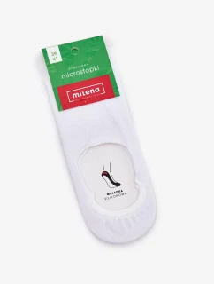Dámske bambusové ponožky z mikropletiva - biele