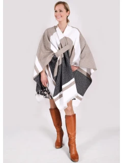 Dámské pončo model 21764625 hnědé - Yoclub