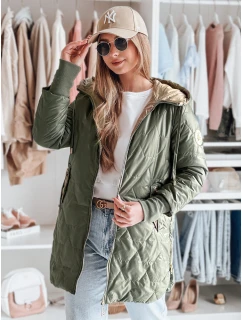 Dámská prošívaná přechodová bunda zelená Dstreet model 21984338 - FashionStreet