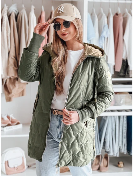 Dámská prošívaná přechodová bunda zelená Dstreet model 21984338 - FashionStreet