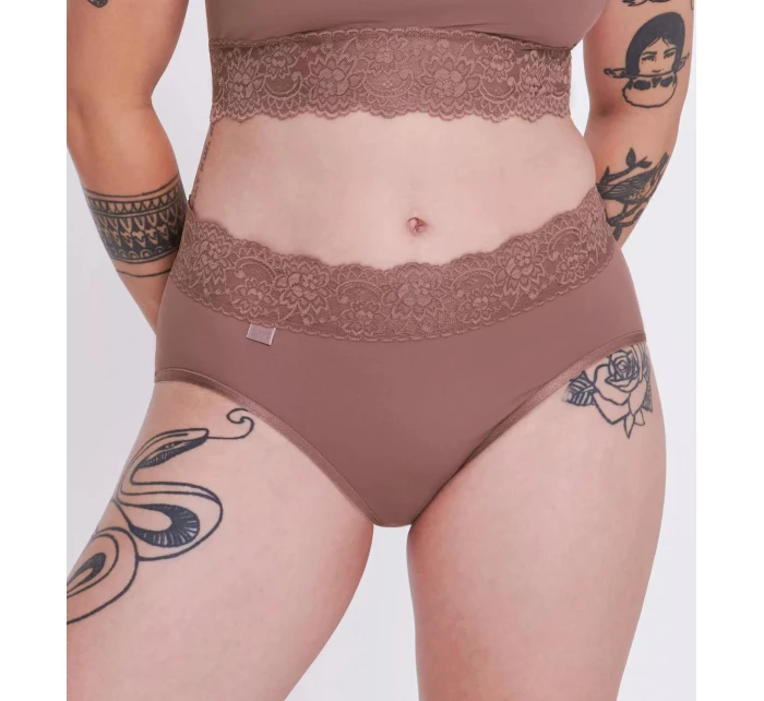 Dámske nohavičky Romance Midi - BROWN - hnedá 1141 - SLOGGI