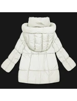 Biela dámska nadrozmerná páperová bunda S'West (B8539-26)