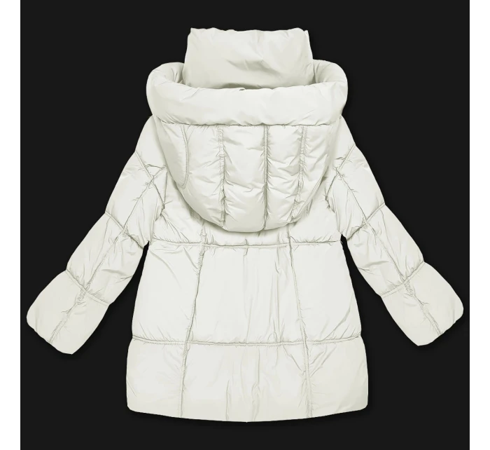 Biela dámska nadrozmerná páperová bunda S'West (B8539-26)