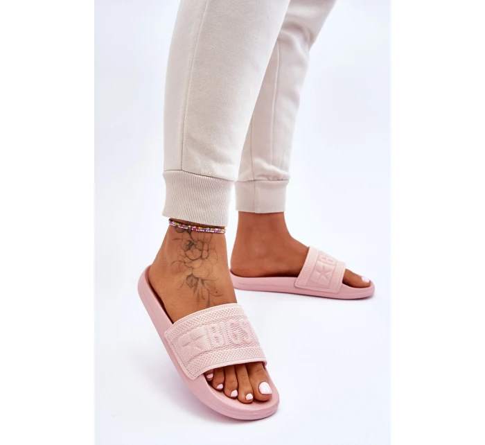 Dámské módní pantofle Big Star model 21611804 Světle růžové - Big Star Shoes Dámské módní pantofle Big Star model 21611804 Světle růžové - Big Star Shoes