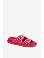 Dámské Pantofle S Přezkami A Dekorativním Fuchsie model 21696562 - Boto