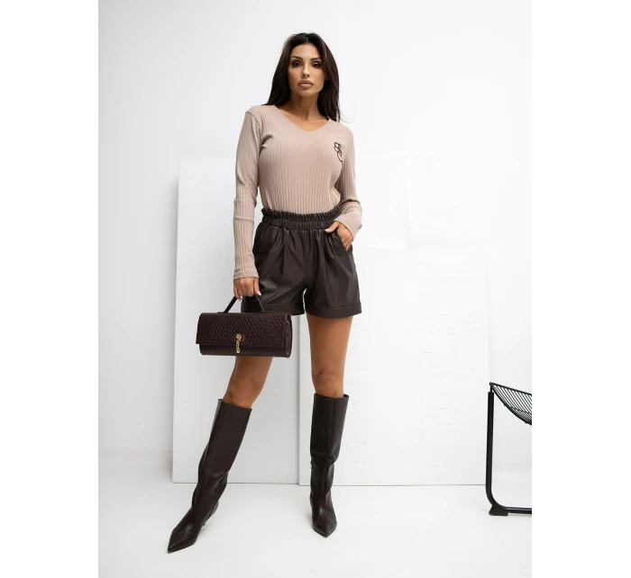 Bluzka RV BZ model 21776418 ciemny bezowy - FPrice Bluzka RV BZ model 21776418 ciemny bezowy - FPrice