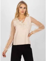 Dámska blúzka LK BZ 506666 1.66P Beige - FPrise Dámska blúzka LK BZ 506666 1.66P Beige - FPrise