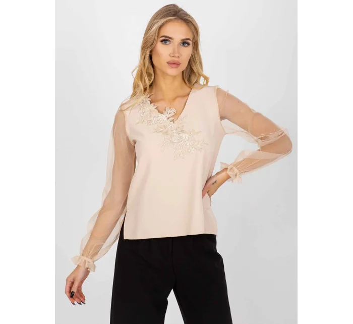 Dámska blúzka LK BZ 506666 1.66P Beige - FPrise Dámska blúzka LK BZ 506666 1.66P Beige - FPrise