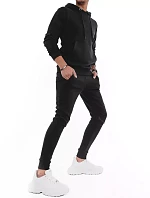 Pánska neizolovaná tepláková súprava, čierna, FashionStreet AX0432