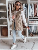 Dámska prechodná prešívaná vesta OLINVIA camel FashionStreet TY4835 Dámska prechodná prešívaná vesta OLINVIA camel FashionStreet TY4835