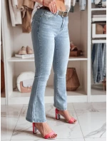 Dámské džínové kalhoty s páskem modré Dstreet model 21985477 - FashionStreet