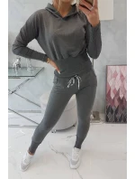 model 18747593 žebrovaná sada v grafitové barvě - K-Fashion model 18747593 žebrovaná sada v grafitové barvě - K-Fashion