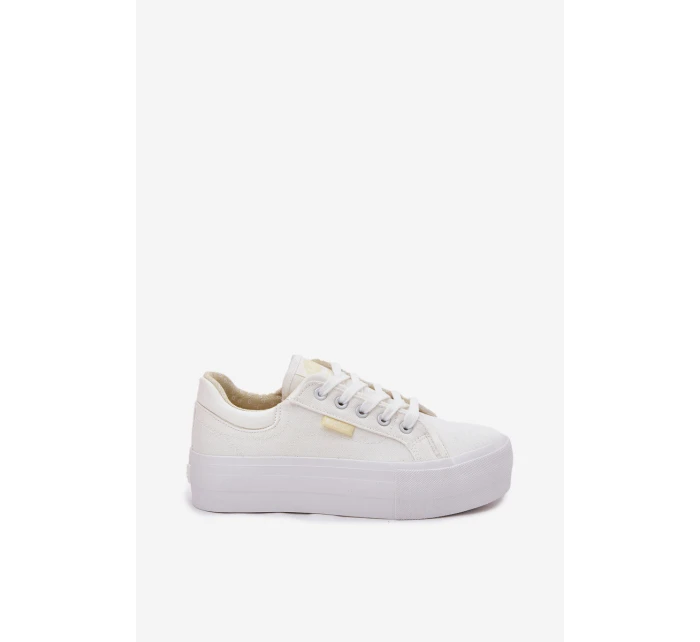 Trampki Damskie Na Platformie Lee Cooper LCW-25-31-3450L Białe