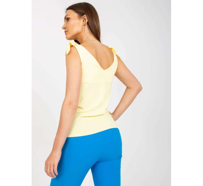 Dámský top WN TP model 17431595 světle žlutý - FPrice Dámský top WN TP model 17431595 světle žlutý - FPrice