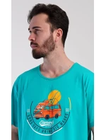 Pánska nočná košeľa Adventure s krátkym rukávom
