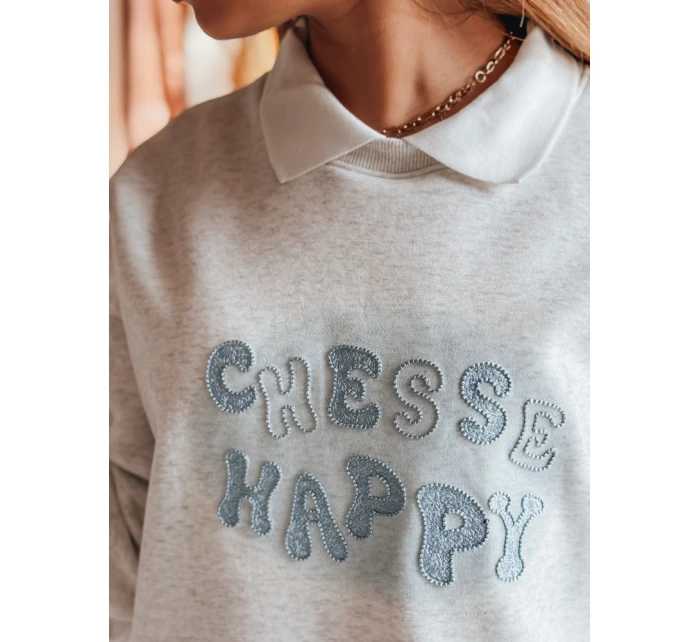 Dámská oversize mikina s potiskem šedá Dstreet model 21989127 - FashionStreet