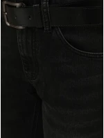 Pánske džínsy slim fit čierne FashionStreet UX4483